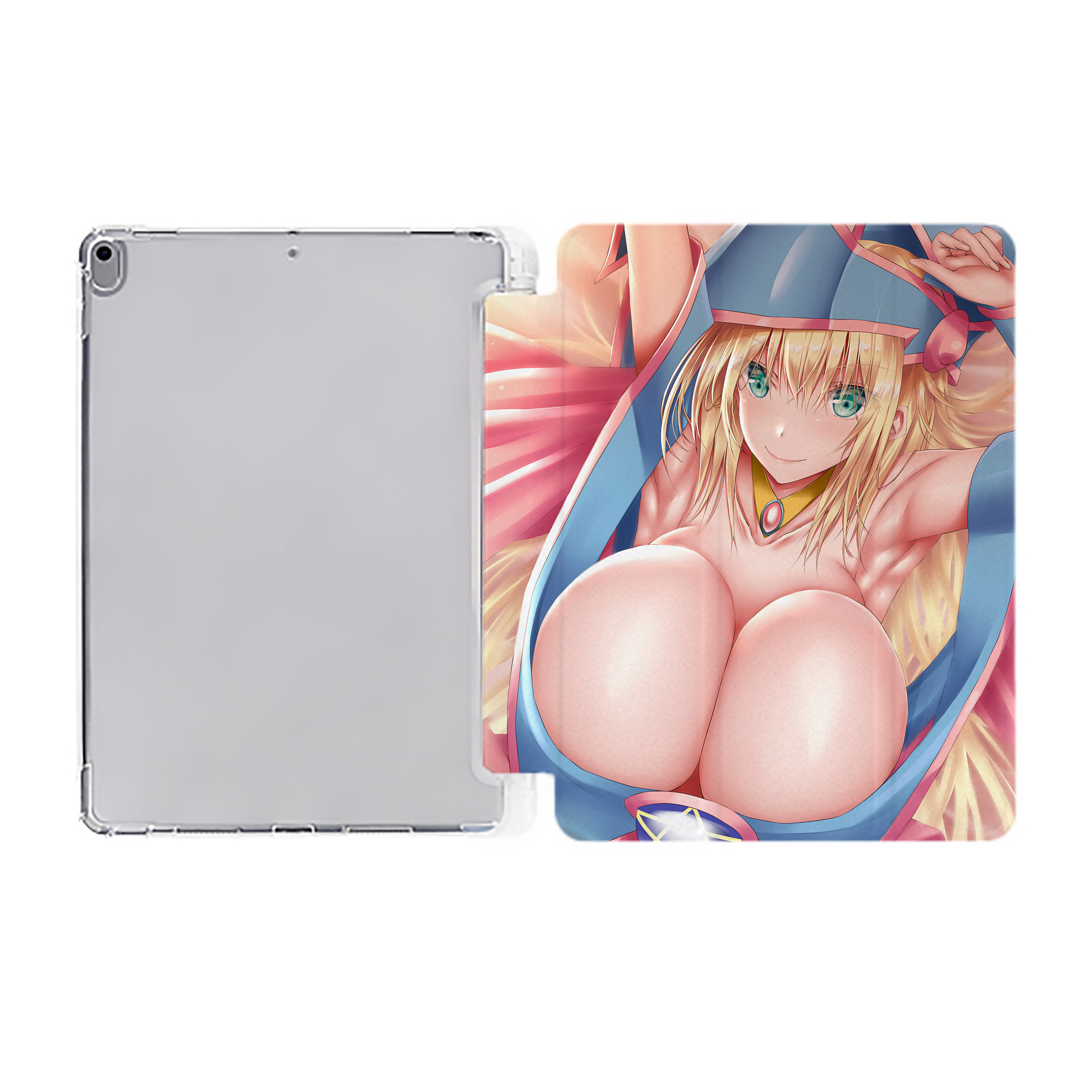 （画像用） 遊☆戯☆王 Yu-Gi-Oh! IPad ケース ペン収納付き 三つ折りスタンド PUレザー×シリコン 対応機種9.5/10.5/10.9インチ